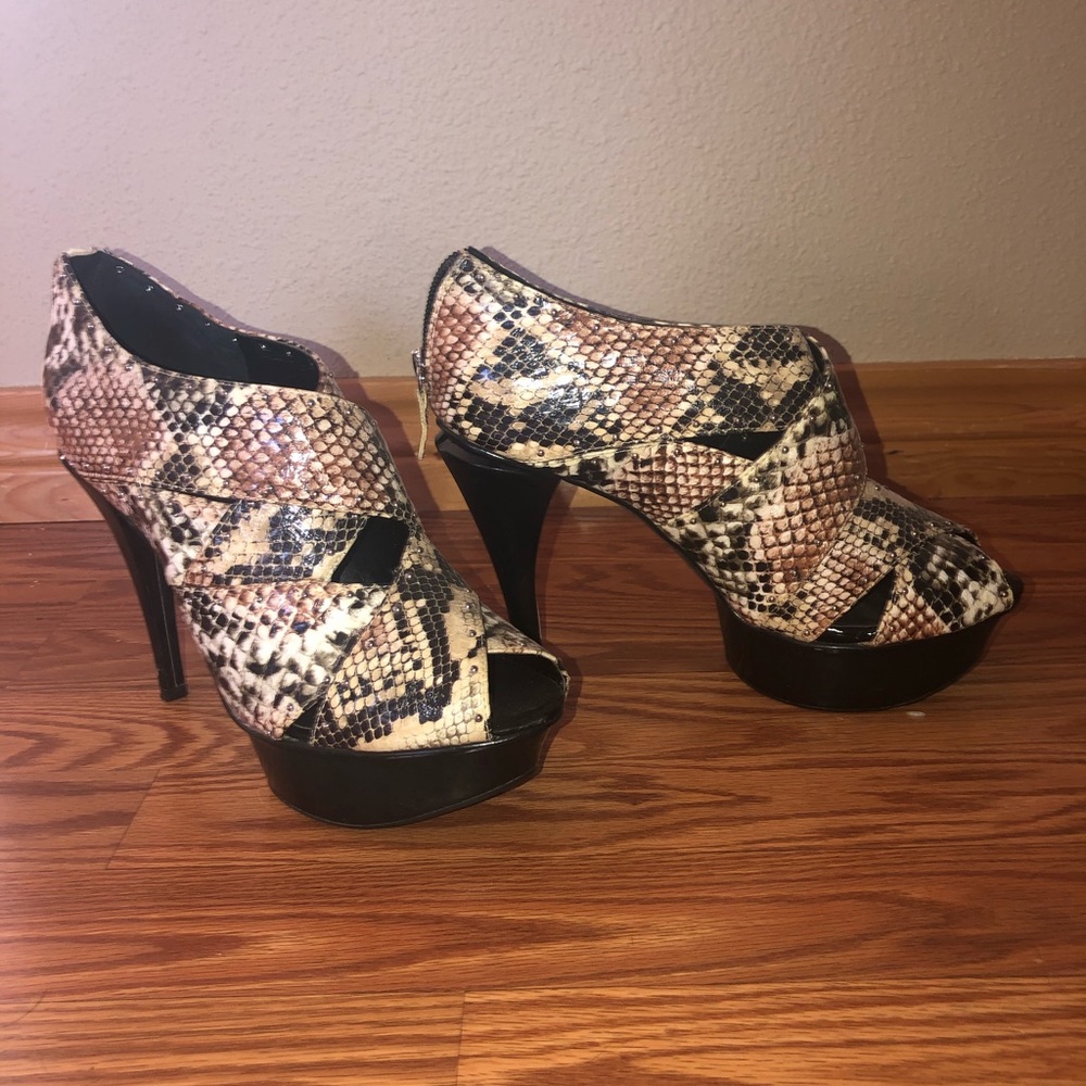 Snake skin heels